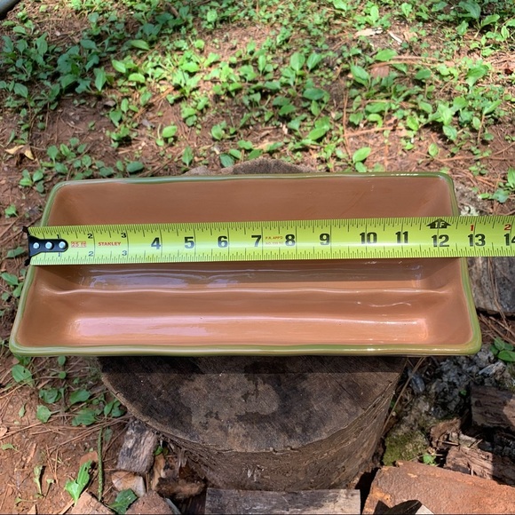 Noemi Ceramiche olive leaf rectangular plate - Picture 12 of 14